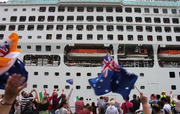 Australia Day in Cobh where over 1500 Australians landed as part of their around the world cruise